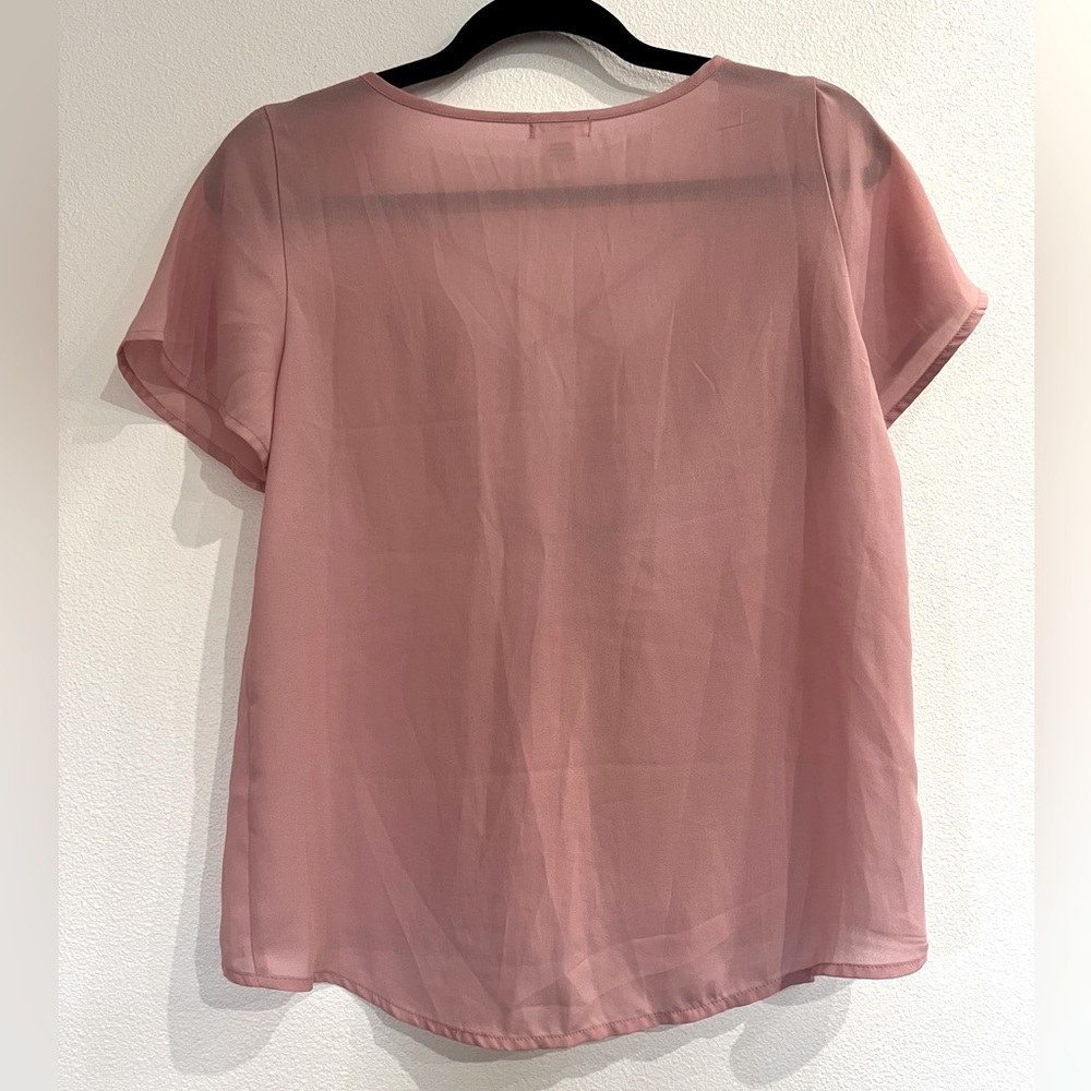 ADC Dusty Pink Sheer Top- Size S - Picture 2 of 2